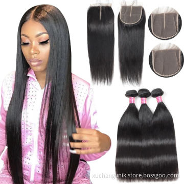 12a 100% Raw Brazilian Human Hair Bundles With HD Lace Frontal Closures Mink Cuticle Aligned Virgin Hair Weave Extension Vendors